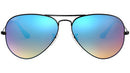 Aviator Flash Lenses Gradient RB3025 002/4O Black Blue