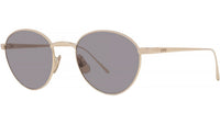 Slim Gold Round Sunglasses