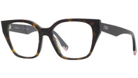 Fendi Way Havana Rectangular Eyeglasses