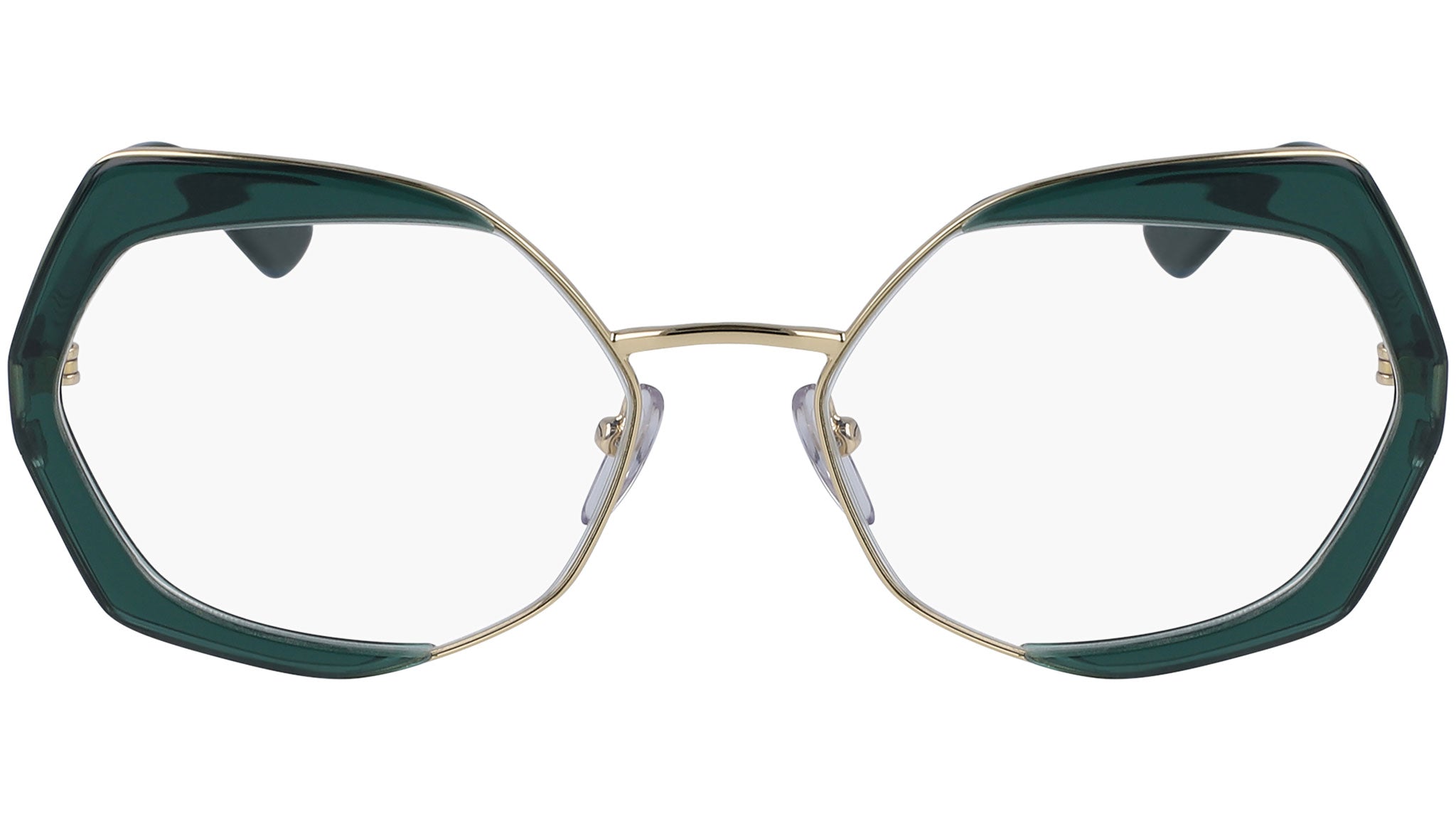 ME2628 315 shiny gold and transparent green