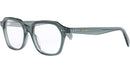 Thin 2 Dots Green Square Eyeglasses