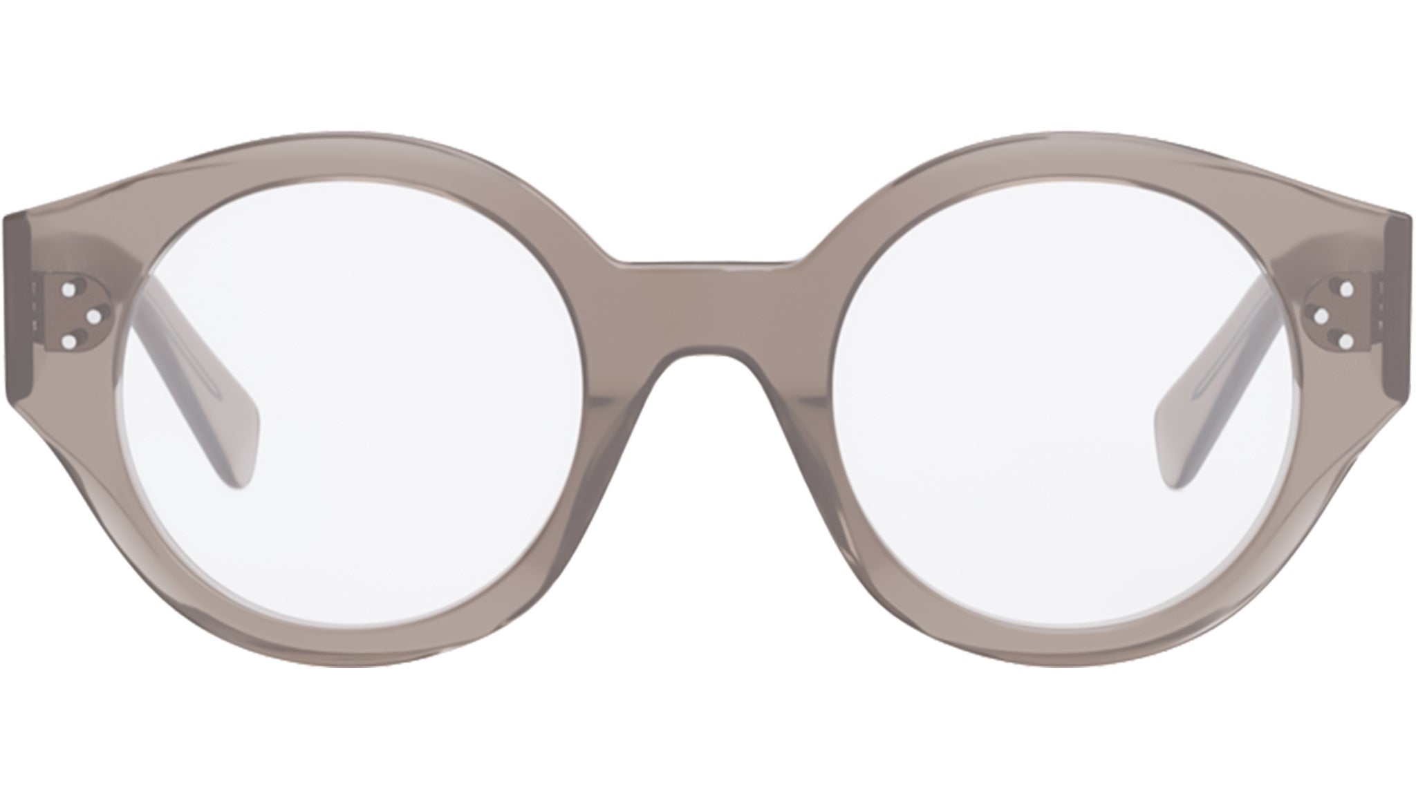3 Dots HD Brown Round Eyeglasses