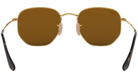 Hexagonal Flat Lenses RB3548N gold brown