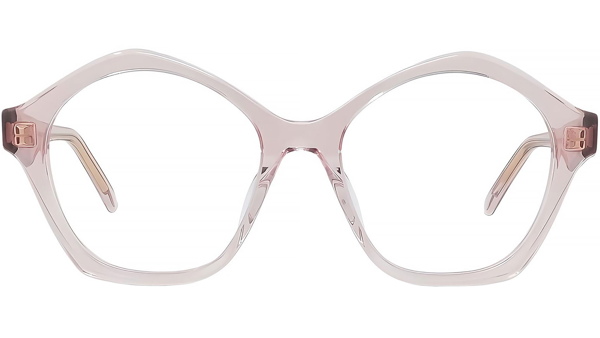 Curvy Pink Geometric Eyeglasses