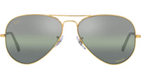 Aviator Chromance RB3025 9196G4 Gold Green