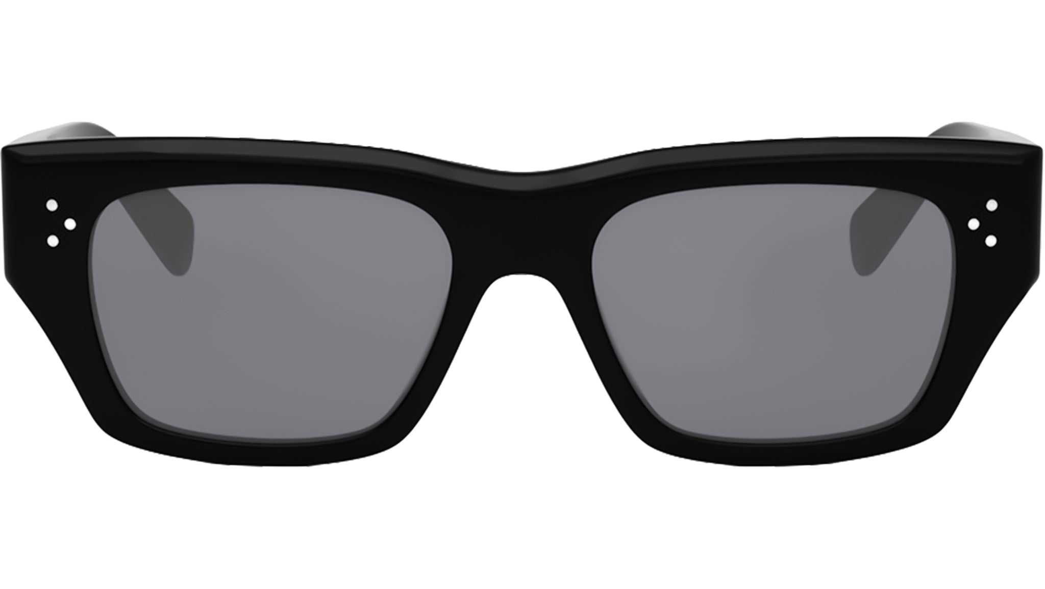 3 Dots HD Black Geometric Sunglasses