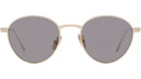 Slim Gold Round Sunglasses