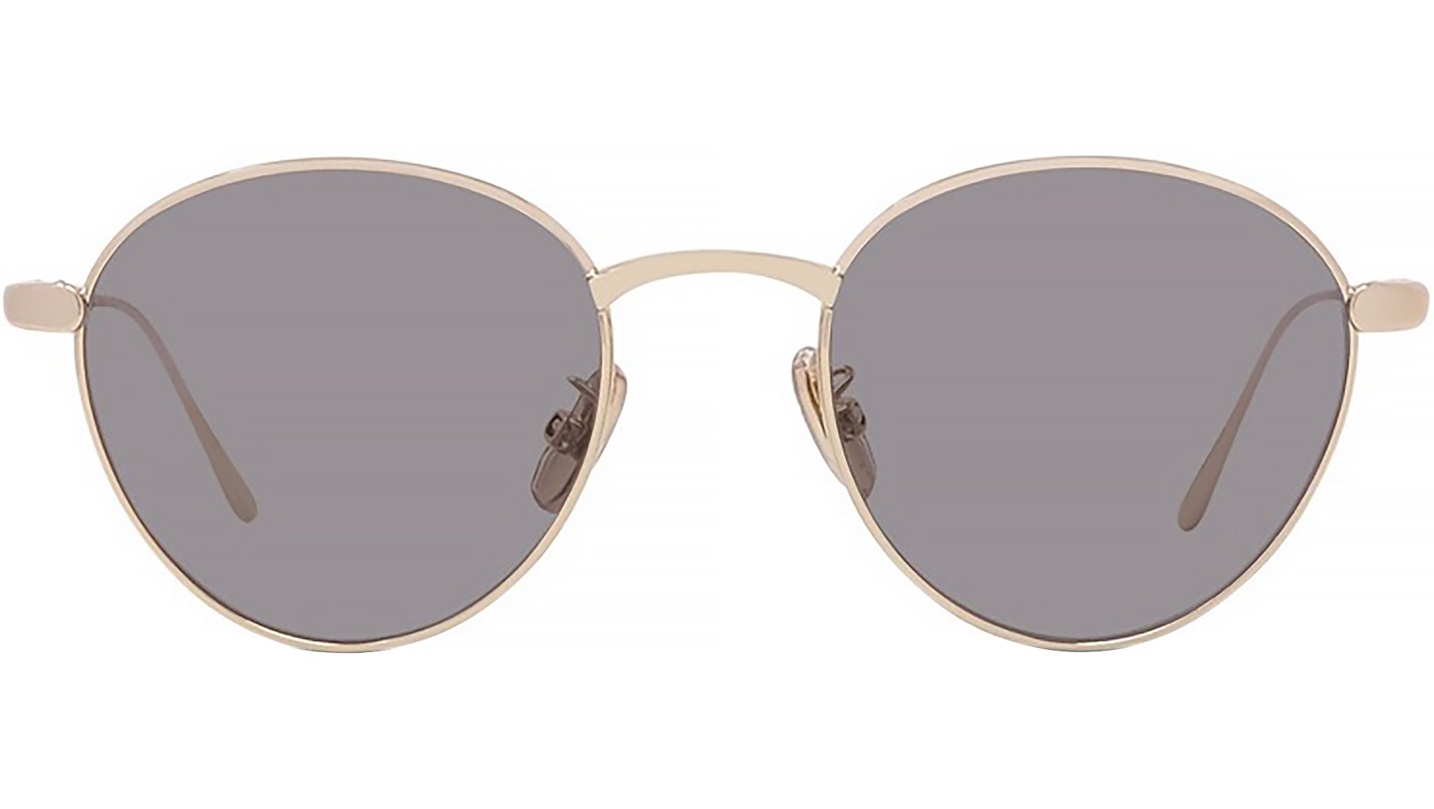 Slim Gold Round Sunglasses