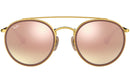 Round Double Bridge RB3647N gradient brown mirror pink