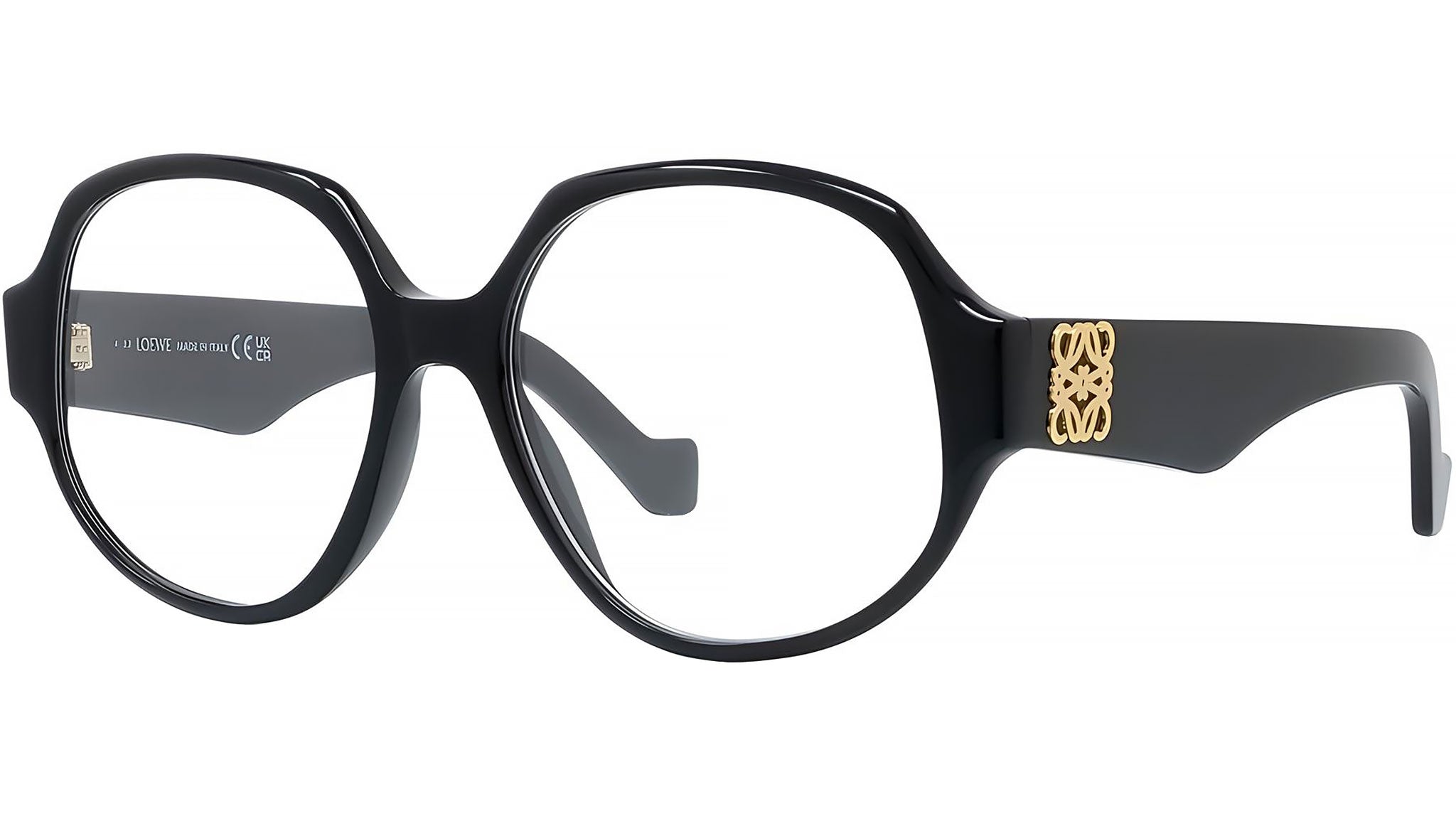 Anagram Black Geometric Eyeglasses