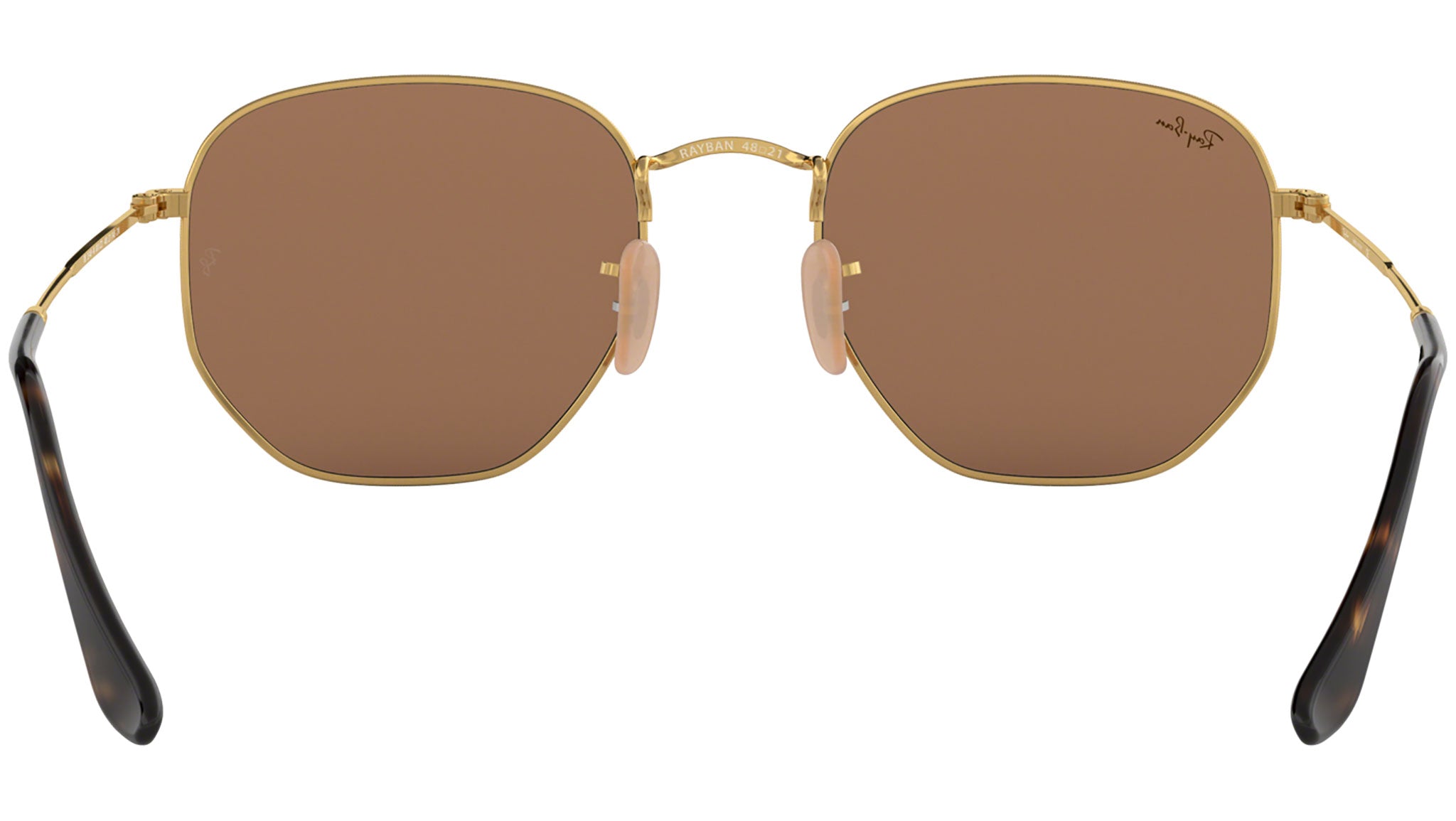 Hexagonal Flat Lenses RB3548N gold copper flash