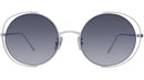 Signature Silver Round Sunglasses