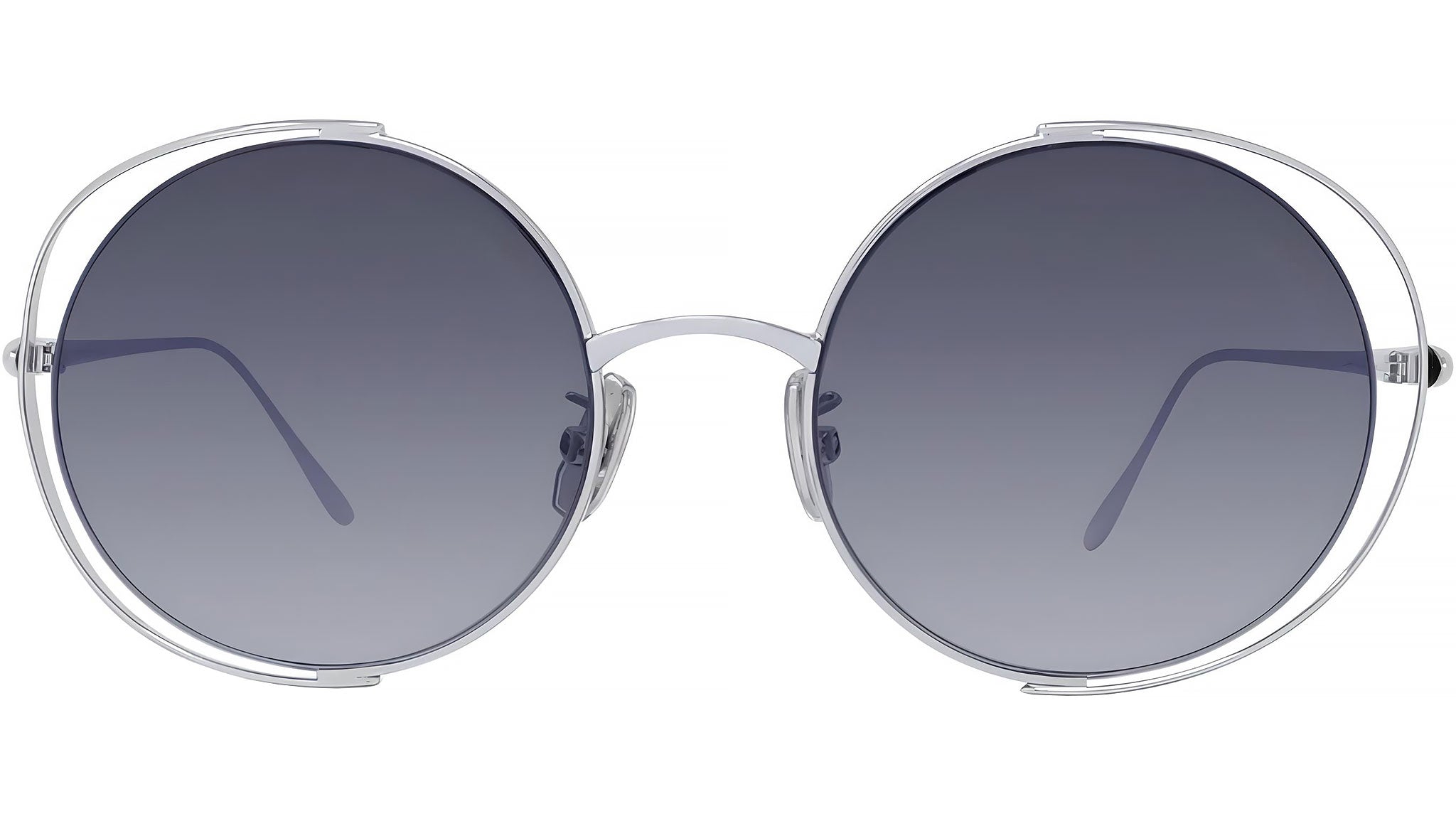 Signature Silver Round Sunglasses