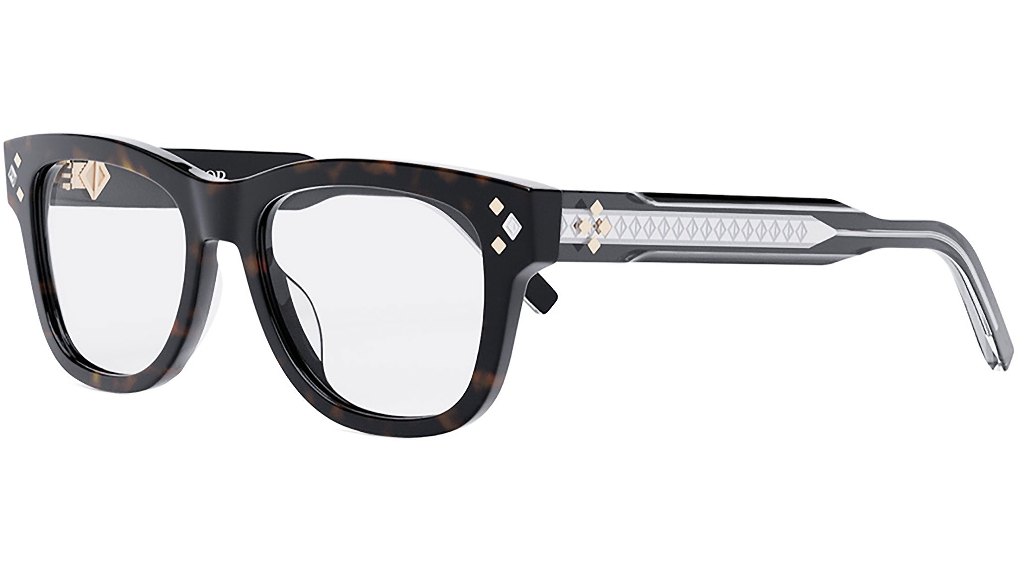CD DiamondO S1I Havana Geometric Eyeglasses
