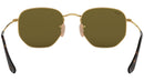 Hexagonal Flat Lenses RB3548N gold light blue