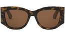 DiorNuit S1I Shiny Havana Geometric Sunglasses