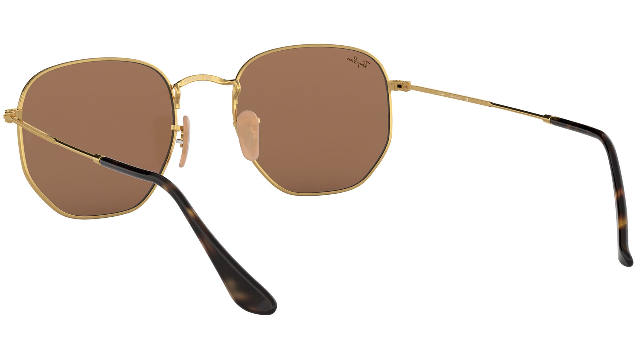 Hexagonal Flat Lenses RB3548N gold copper flash