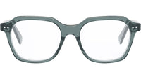 Thin 2 Dots Green Square Eyeglasses