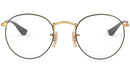 Round Metal Optics RB3447V gold on top black