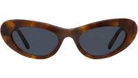 Slim Tortoise Oval Sunglasses