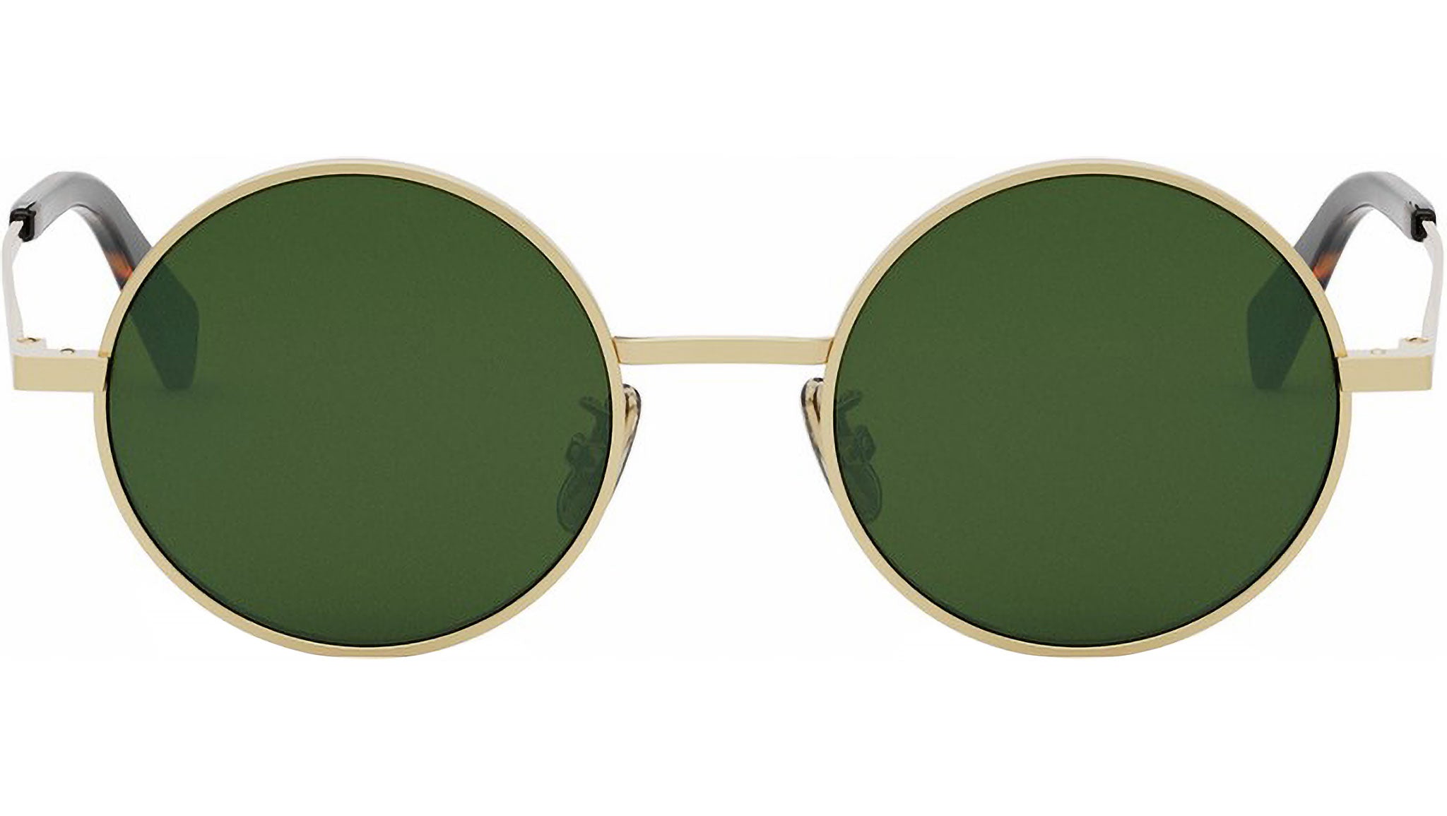 Metal Gold Round Sunglasses