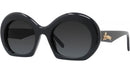 Curvy Black Round Sunglasses