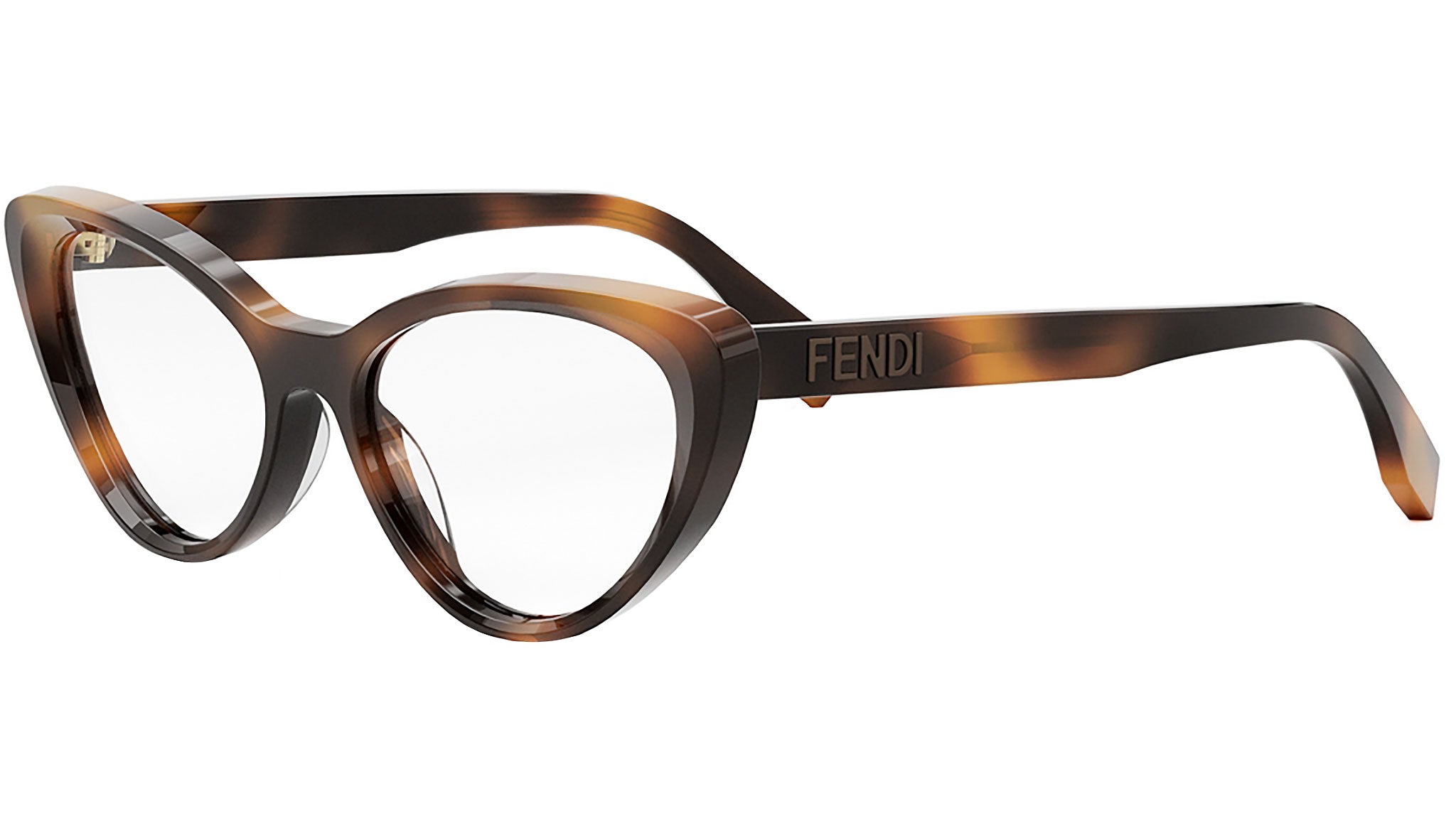 Lettering Havana Oval Sunglasses