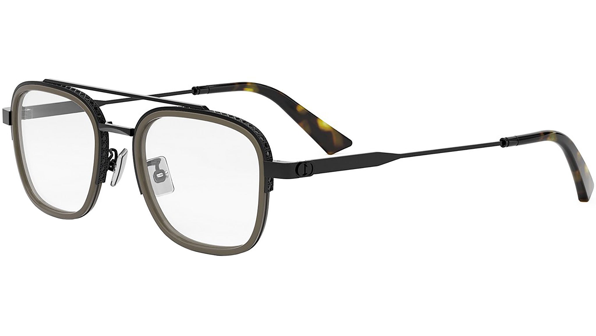 NeoDiorO S6F Black Geometric Eyeglasses