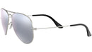 Aviator Mirror RB3025 019/W3 Matte Silver Grey