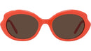 Slim Orange Geometric Sunglasses