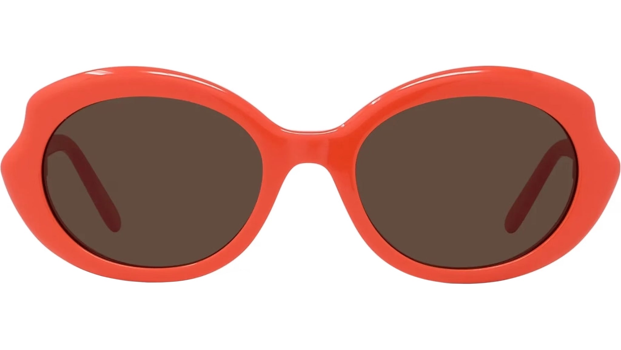 Slim Orange Geometric Sunglasses