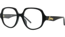 Curvy Black Geometric Eyeglasses