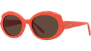 Slim Orange Geometric Sunglasses