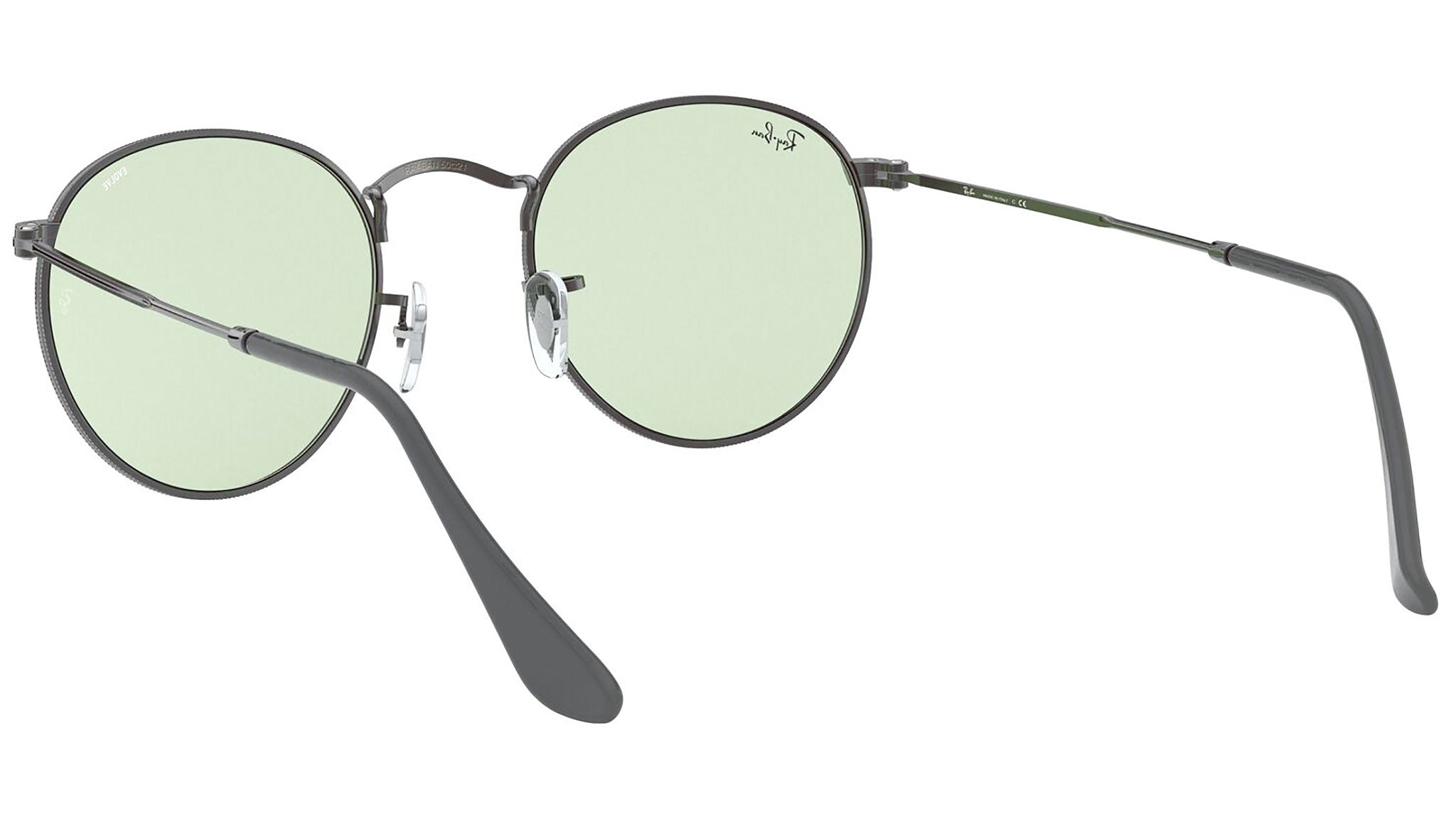 Round Solid Evolve RB3447 gunmetal green