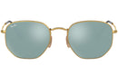 Hexagonal Flat Lenses RB3548N gold grey