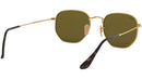 Hexagonal Flat Lenses RB3548N gold light blue