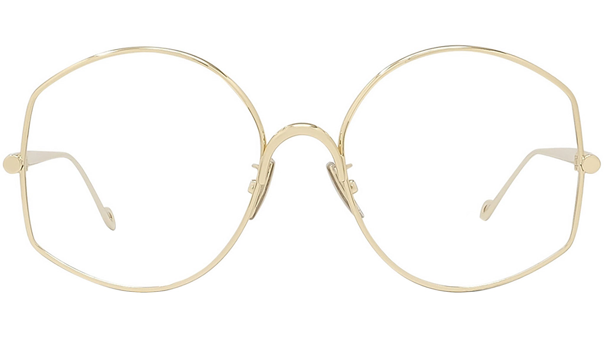 Slim Gold Round Eyeglasses